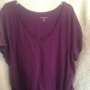 Short sleeve, ruched side shirt